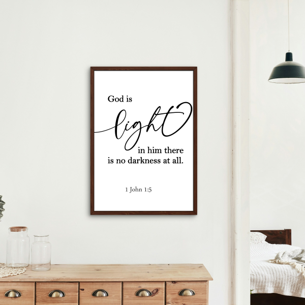 God Is Light – 1 John 1:5 Scripture Vinyl Decal